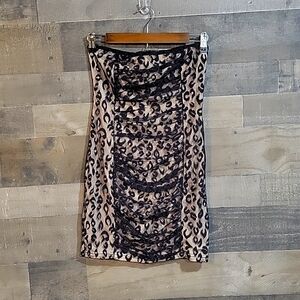 Forever 21 Lacy Leopard Print 🐆 Strapless Mini Dress - Size Medium